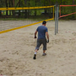 Arbeitseinsatz am Beachvolleyballplatz